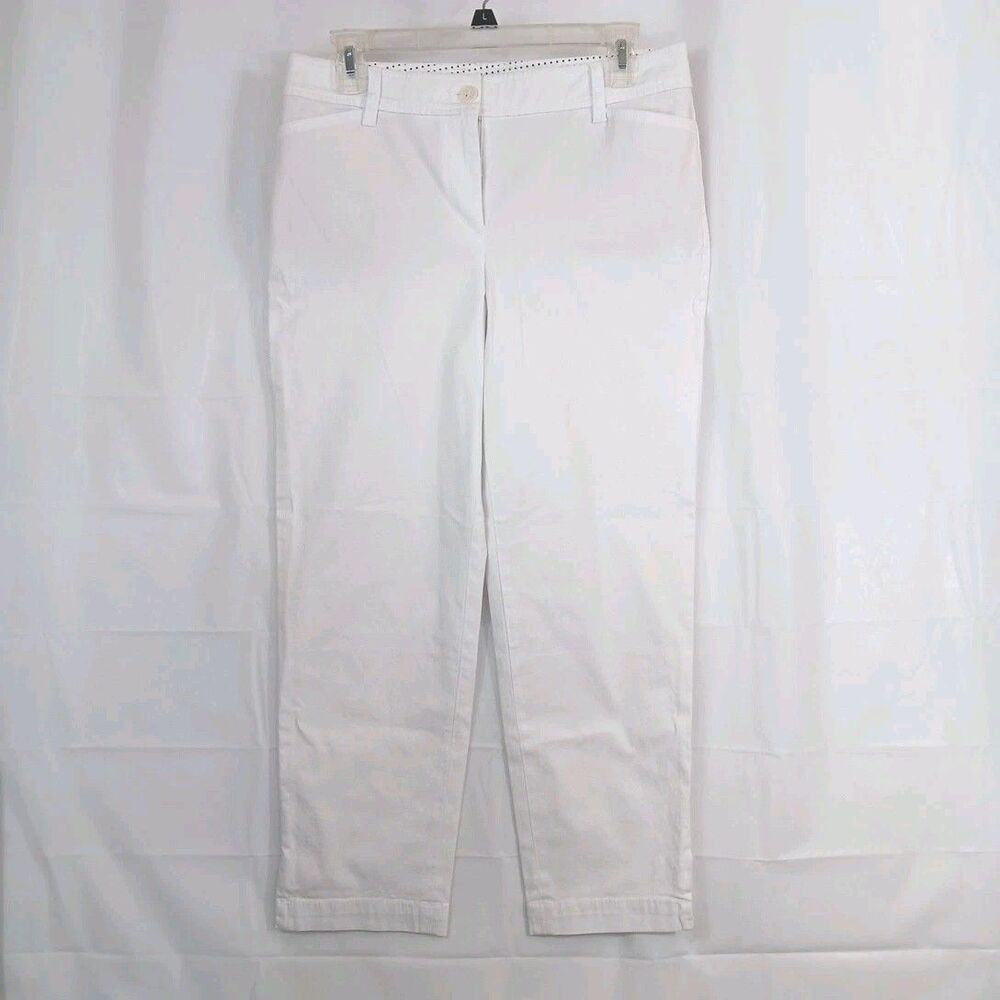 Talbots Women's Size 4 Cropped Pants White